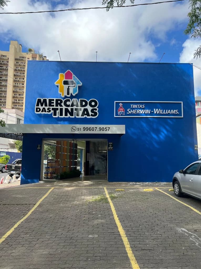 Fachada da loja Mercado das Tintas em Porto Alegre, bairro Moinhos de Vento